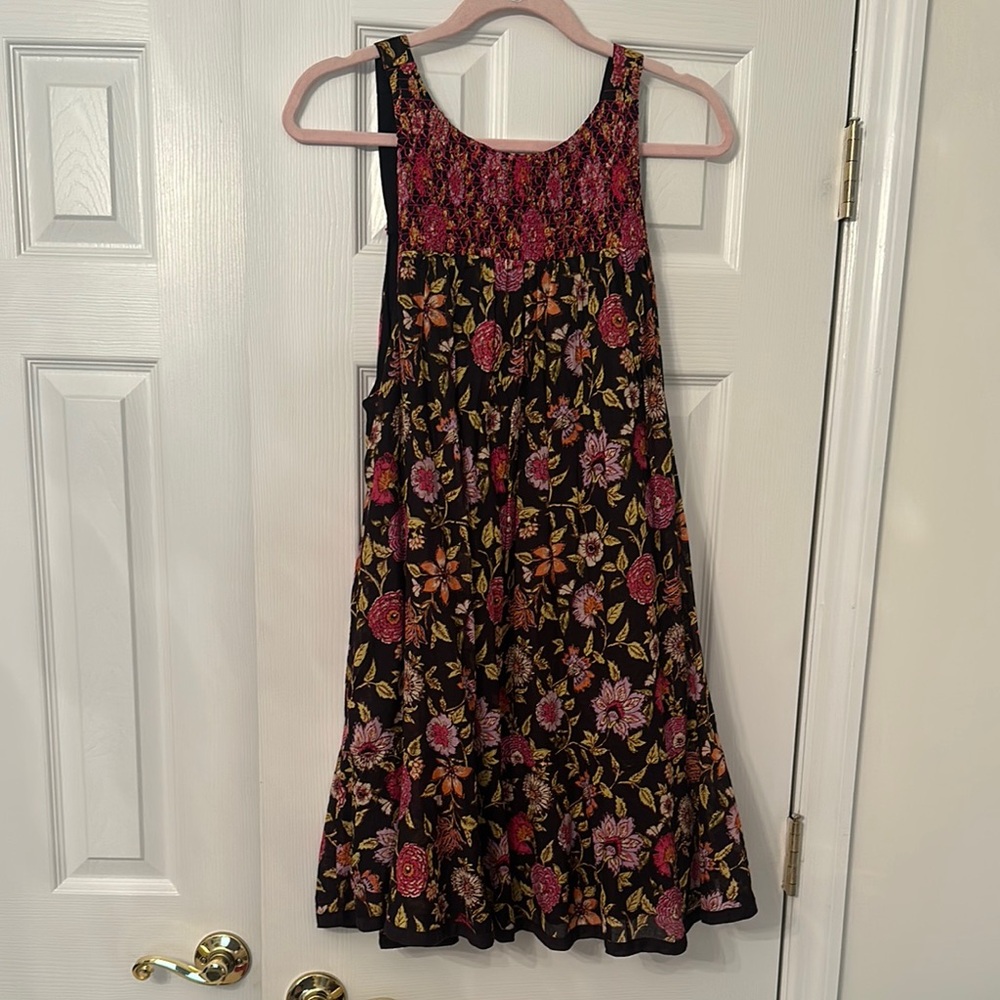 Free People Black and Pink Sleeveless Sundress